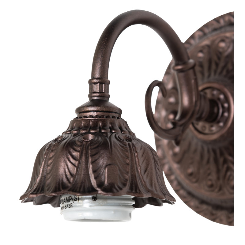 1 - Light Armed Sconce, 6" H x 6" W x 6" D, Pink