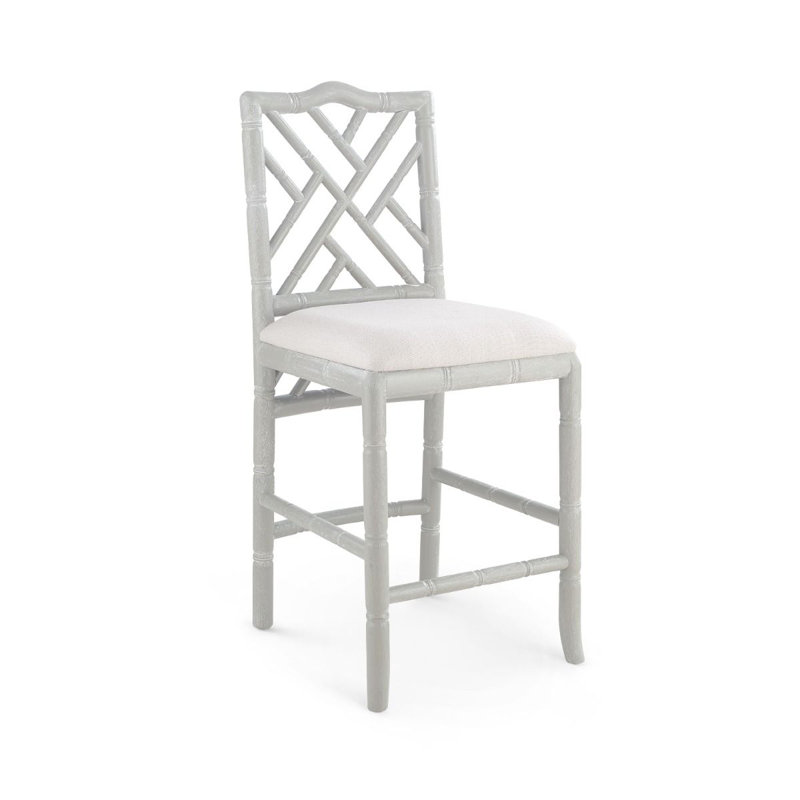 Hampton Upholstered Stool, Gray