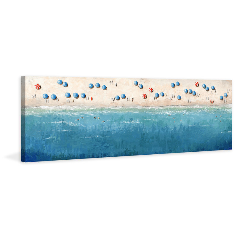 Take a Dip - Peinture panoramique sur toile tendue, H 10 po x l 30 po x P 1,5 po