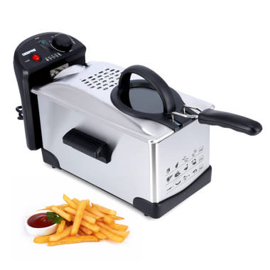 KitchenPerfected 1.0Ltr Compact Deep Fryer - Cream