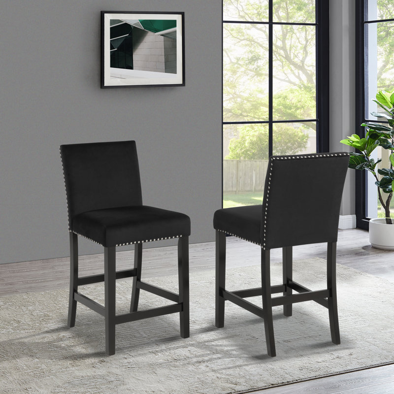 Cadagan 24.5'' Counter Stool, Black