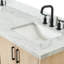 ARIEL Kelly 73 Double Sink Bathroom Vanity with Italian Carrara Marble Top-2082203473