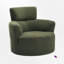 Fauteuil demi-tonneau rembourré et pivotant-1341733567