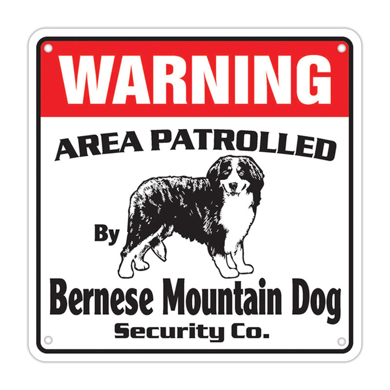 Bernese Mountain Dog Security Sign