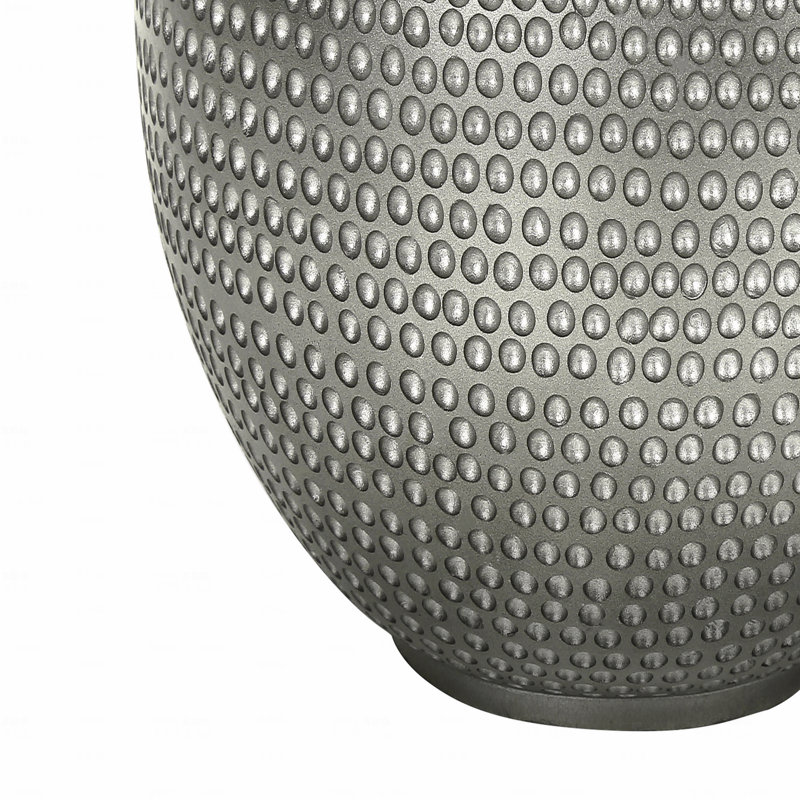 Lampe de table - H 19 po, résine grise, ivoire et abat-jour crème