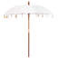 Balinese Parasol Cream Cotton, Solid Wood-1308678105