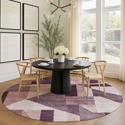 Tapis géométrique Premium lavable à la machine AMF2366 Mayfield