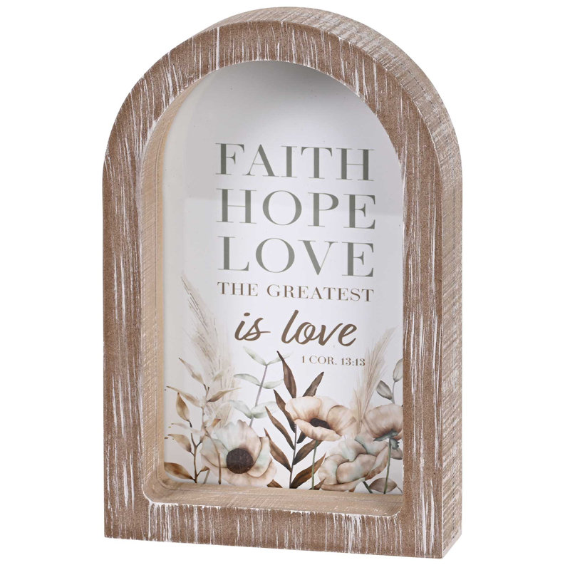 Arche encadrée Faith Hope Love 7 x 11