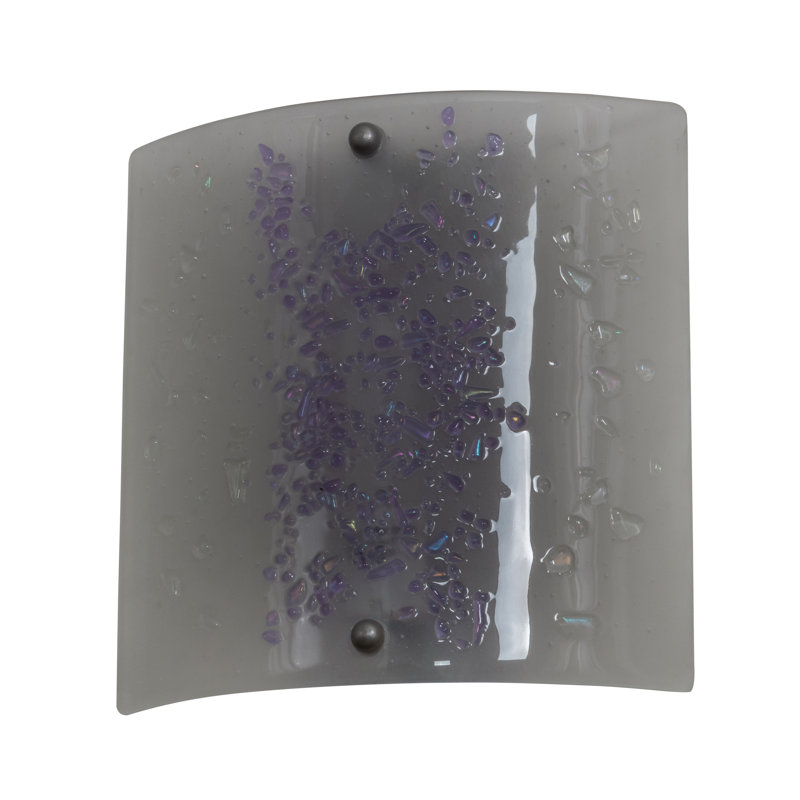 Applique murale encastrée 1 lumière à intensité variable mauve et transparente Metro Fusion Ice