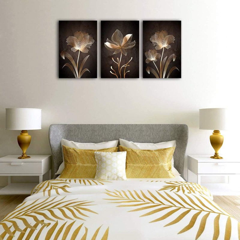 3 Piece Wrapped Canvas Print, 60 cm H x 40 cm W
