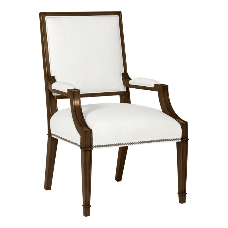Leighton By Michael Weiss Upholstered Arm Chair, Kempsey Sheepskin, Havana