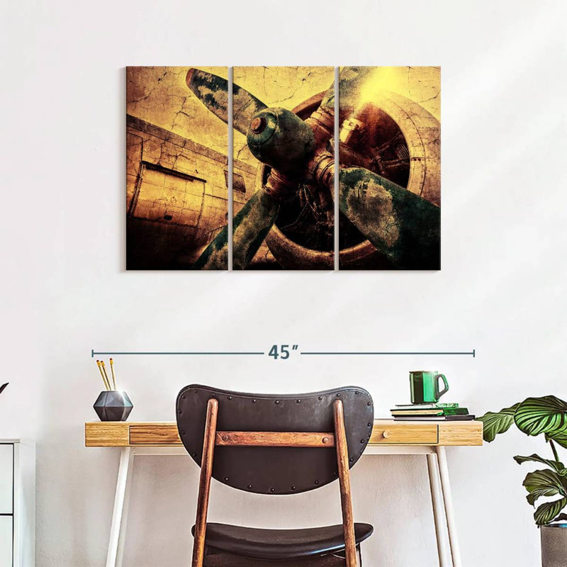 Reproduction d'art sur toile grunge, H 38 po x l 24 po