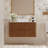 36'' Modern Luxury Sintered Stone Bathroom Vanity, Wall Mounted Vainty with Two Drawers and Gold Handle, Rectangular Basin-1929017002