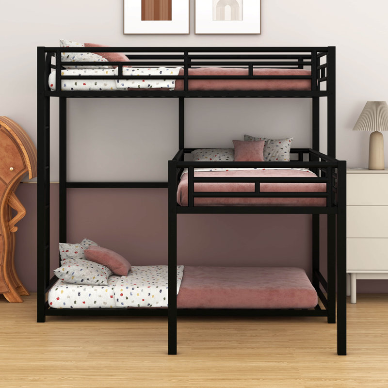Goessel Twin Bunk Bed with Built-In Ladder
