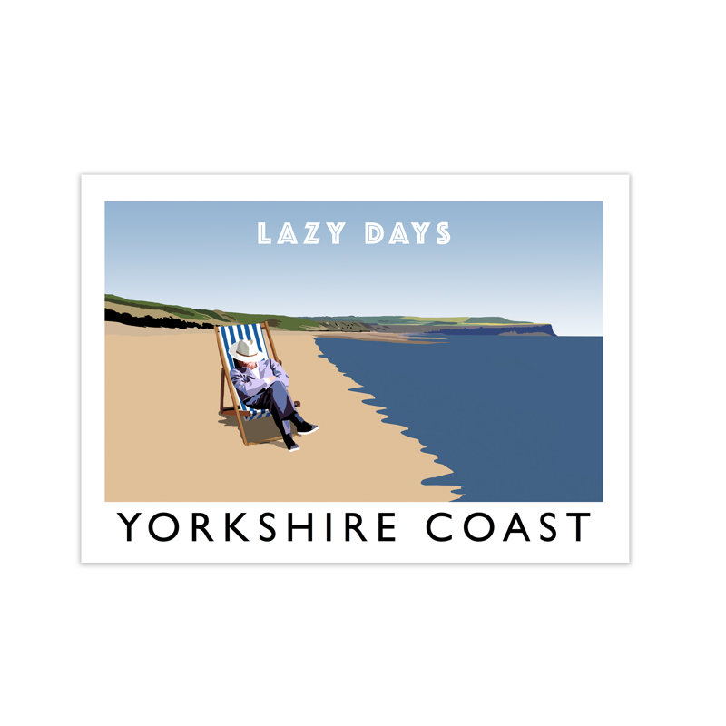 Lazy Days Yorkshire Coast by Richard O'Neill - Print, 297 cm H x 42 cm W
