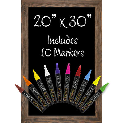 Wall Mounted Magnetic Chalkboard, 30" x 20"