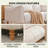 87" Modern Flared Arm Textured Linen Sofa-1080210034