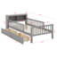 Lit simple avec tiroirs et tablettes de rangement-262780912
