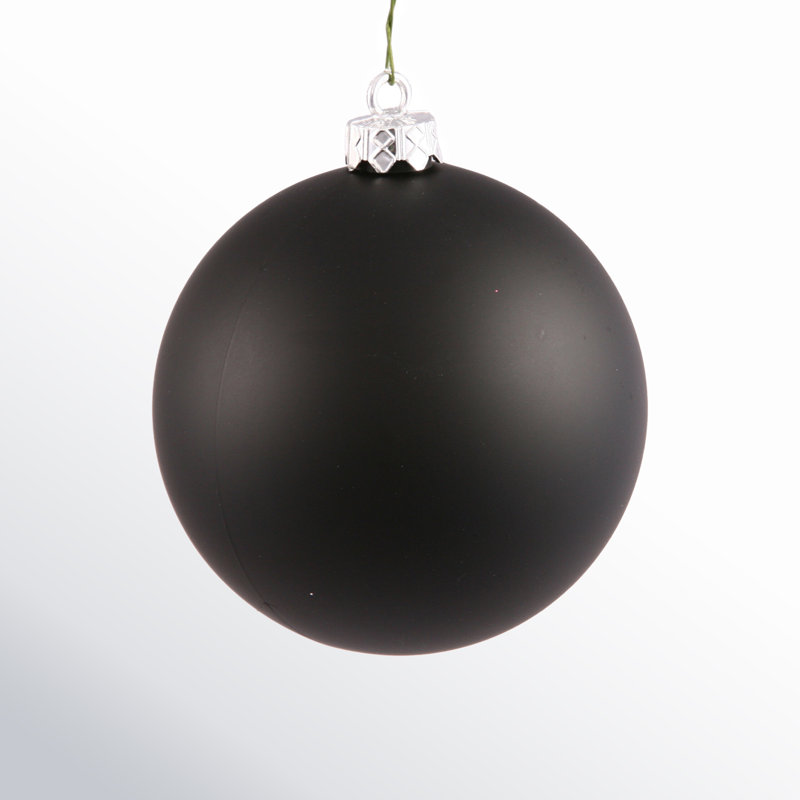 Holiday Décor Ball Ornament, 2.75" H x 2.75" W x 2.75" D, Black