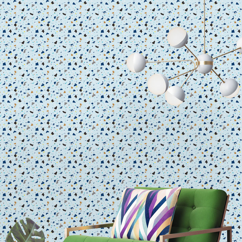 Rouleau de papier peint adhésif Aquetzalli Terrazzo, L 16,67 po x l 25 po