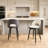 AriaHome 25" Upholstered Swivel Counter Stool with Low Back and Metal Footrest (Set of 2)-2129825486-2146296803