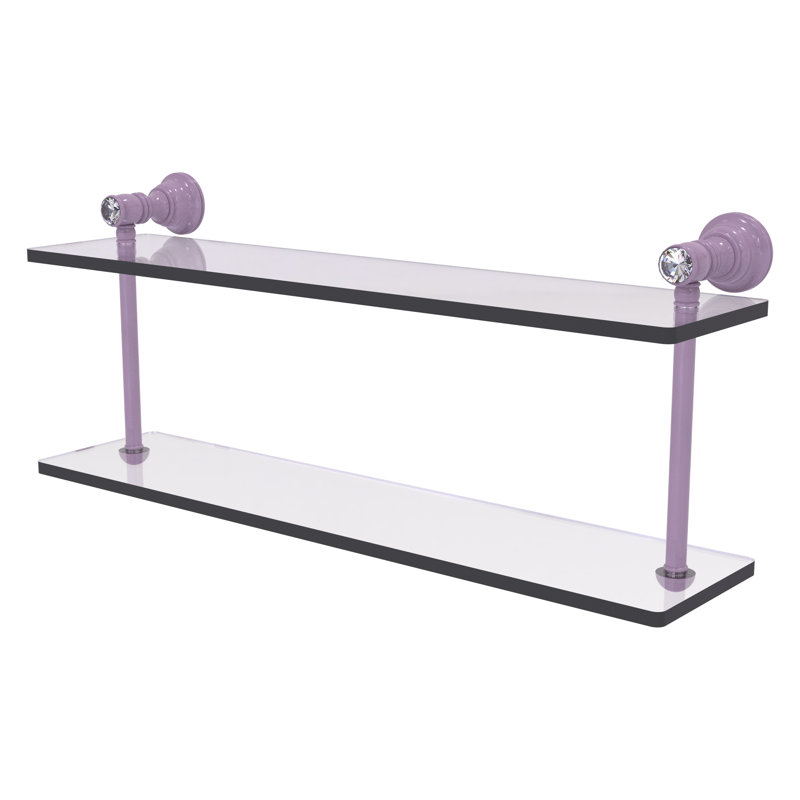 Tablette flottante 2 pièces Carolina, H 9,2 po x l 22 po x P 5,6 po, Lavande
