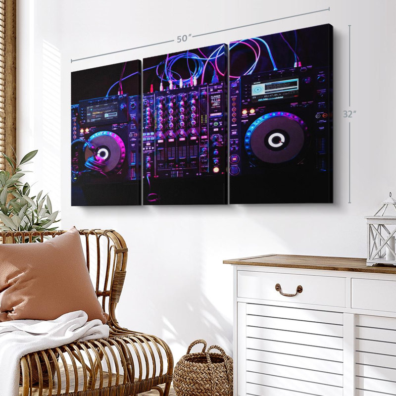 " DJ Audio Controller ", 20" H x 33" W x 1.25" D