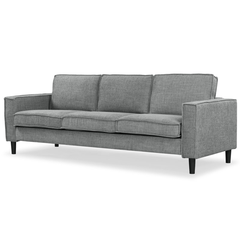Bugarin 95.9'' Square Arms Sofa, Gray