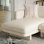 Annalise Leather 80" Left Chaise Sofa, Cream-53461054