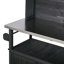 Grand banc de rempotage de jardin de 65 po de hauteur avec roues verrouillables, îlot de cuisine extérieur en bois, plateau en acier inoxydable et grand espace de rangement pour les grillades et le jardinage-128517307