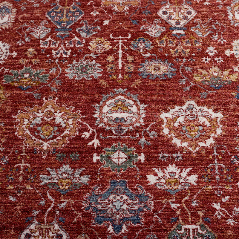 Red and Ivory Blue Hand-Knotted Oriental Rug, 8' x 10'
