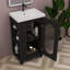 Contemporary 20 Inch Bathroom Vanity Cabinet With Ceramic Sink Glass Door And Adjustable Shelf-1094196103