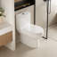 Toilette une pièce, siège de toilette confortable à hauteur d'assise et siège à fermeture en douceur, double chasse 1,1 / 1,6 GPF