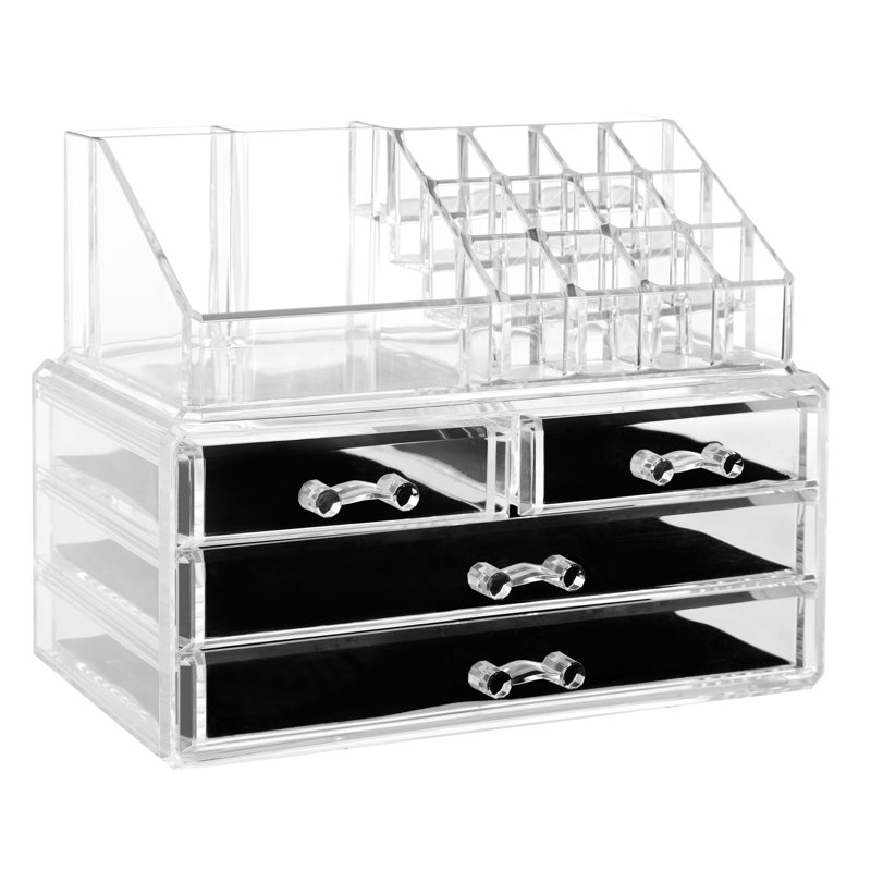 Plastic 16 Compartment Makeup Organiser