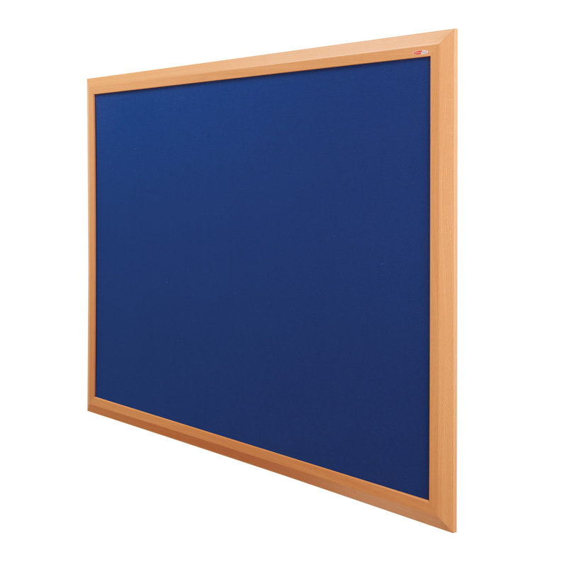 Wall Mounted Bulletin Board, 90 cm H x 120 cm W, Blue