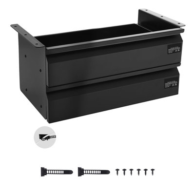 2 Drawer 16" Under Desk Drawer Organizer Slide-out Drawer Space Saver Office