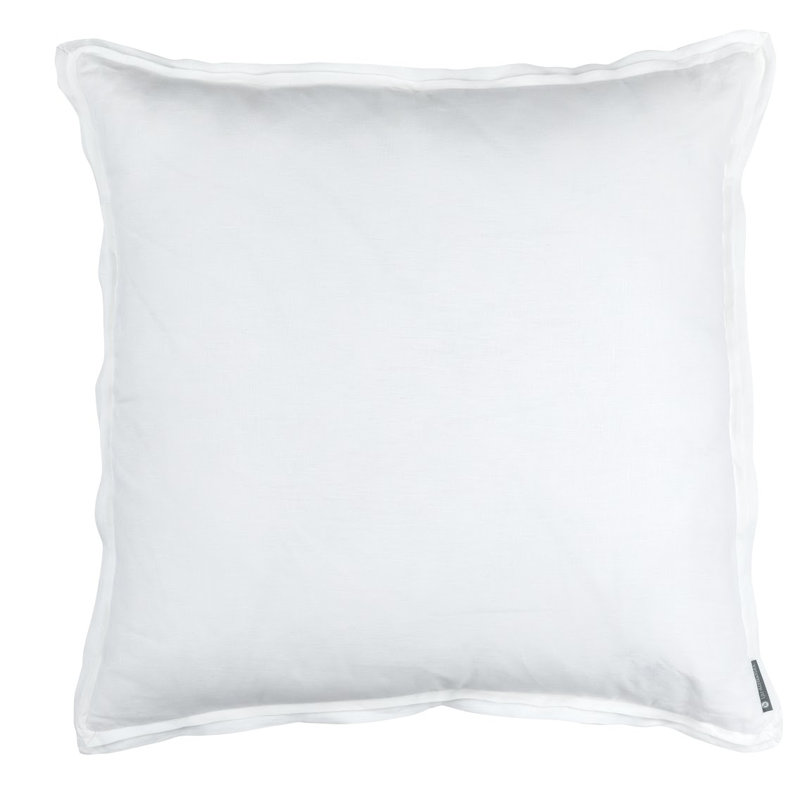 Bloom Linen Euro Pillow Cover & Insert, White