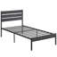 Structure de lit simple en métal avec tête et pied de lit en bois Alicia, lit plateforme rustique industriel avec support en acier robuste, aucun sommier requis, rangement sous le lit, sommier anti-bruit, noir-1800070355-1830588106