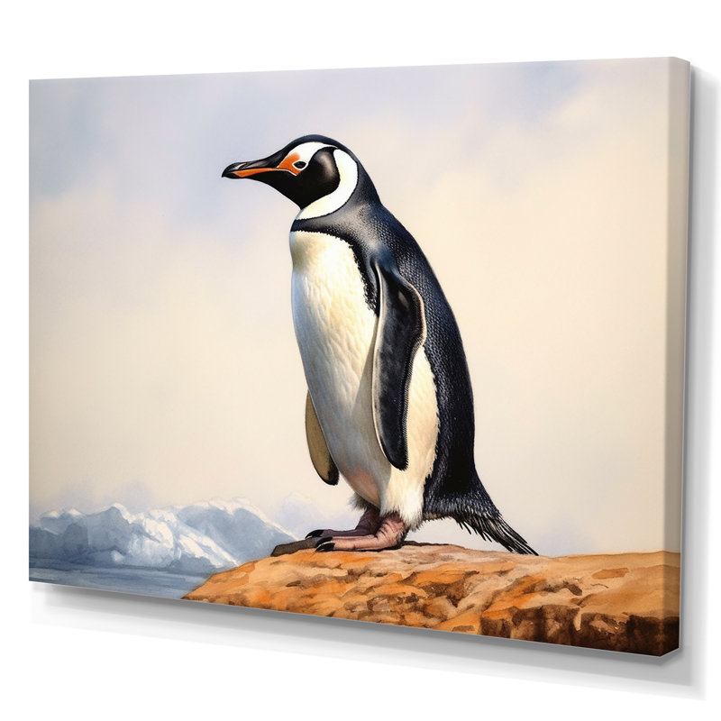 «Graceful Penguins II», reproduction d'art sur toile, Toile tendue, H 16 po x l 32 po x P 1 po