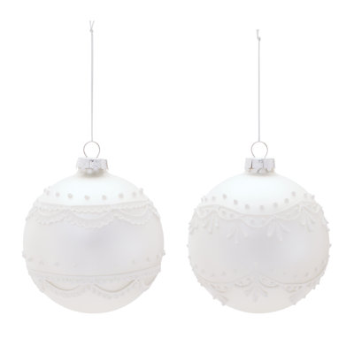 Round Glass Ornament Set of 6