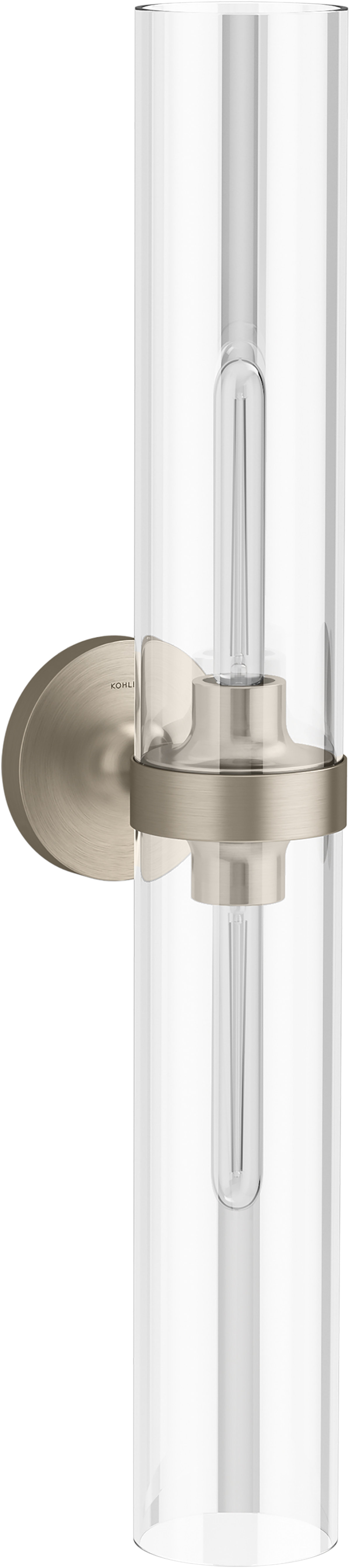 Kohler Purist™ 2 Light Indoor Bathroom Vanity Light Fixture, UL Listed ...