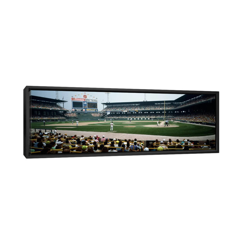 Des spectateurs panoramiques à la recherche d’une correspondance de baseball dans un stade, un champ de l’anglais américain, chicago, cuisine county, illinois, reproduction de photo sur toile