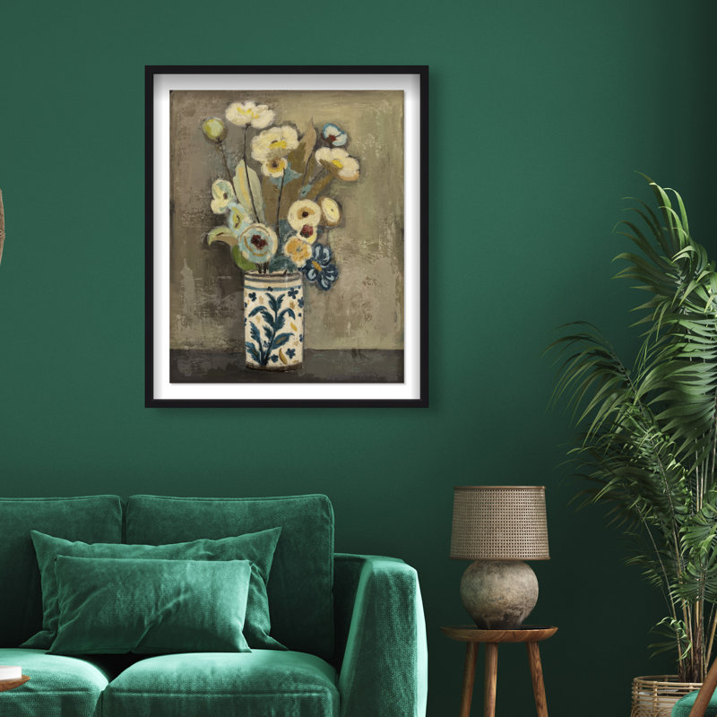 Flowers I Shadowbox Floral & Botanical Print by Oliver Gal, Black Frame, 16 x 20, 31.5"H x 37.5"W, Black Shadowbox