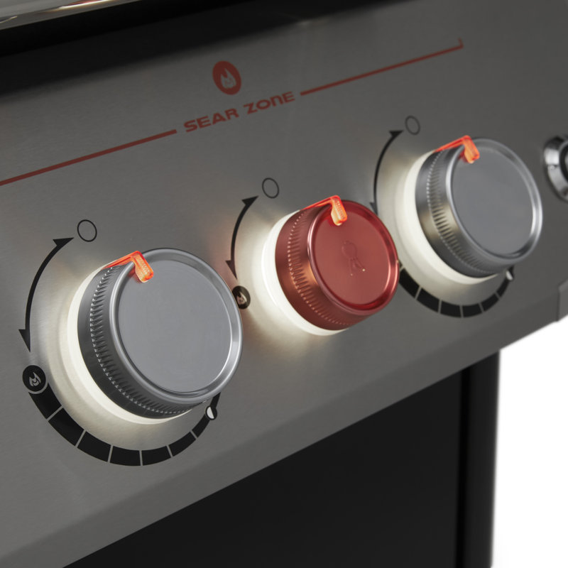 Weber Genesis Prem 335 Gas Grill, 3 Burner, Black