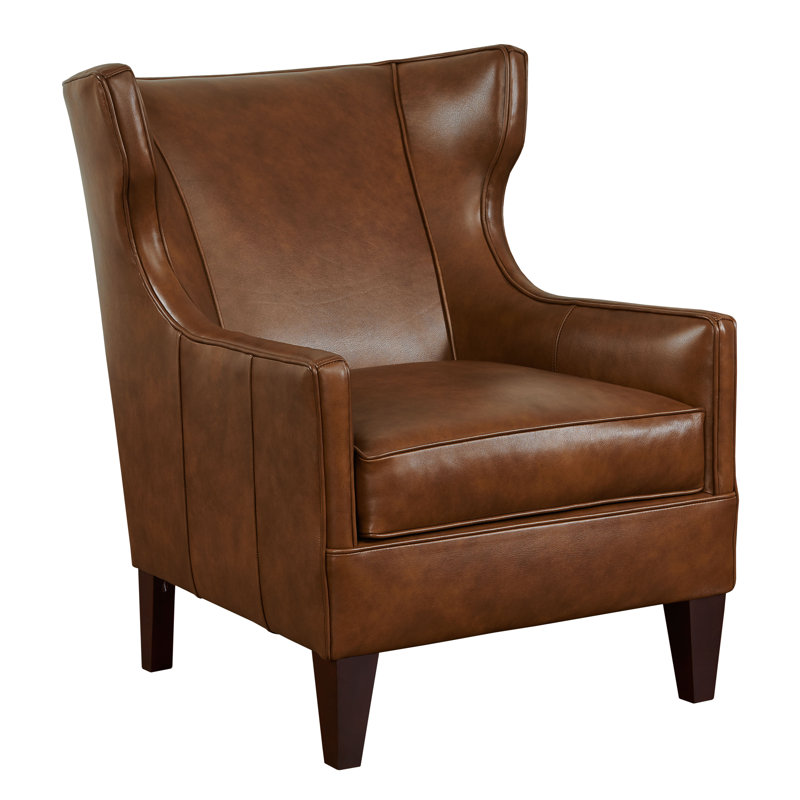 Marta Upholstered Armchair, Bruno Canyon Genuine Leather