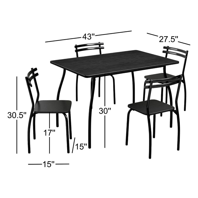 Mulvey 4 - Person Four Leg Dining Set