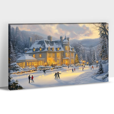 Grandes photos d'hiver - Art mural sur toile scène de neige, paysage d'hiver, paysage d'hiver
