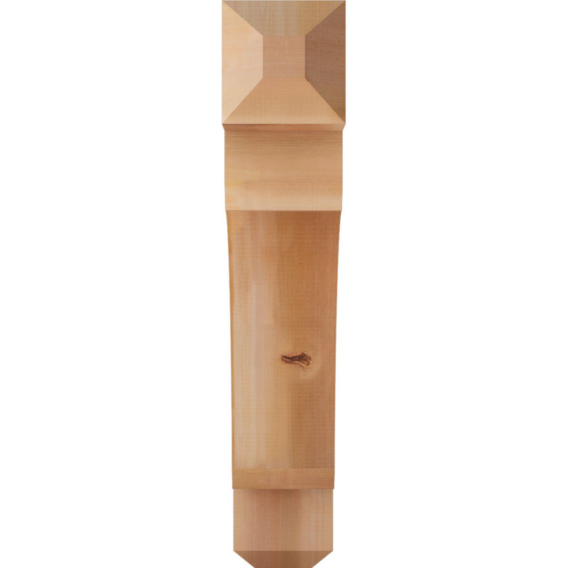 H Support en bois / corbeau, Western Red Cedar (Smooth), H 32 po x l 5,5 po x P 28 po