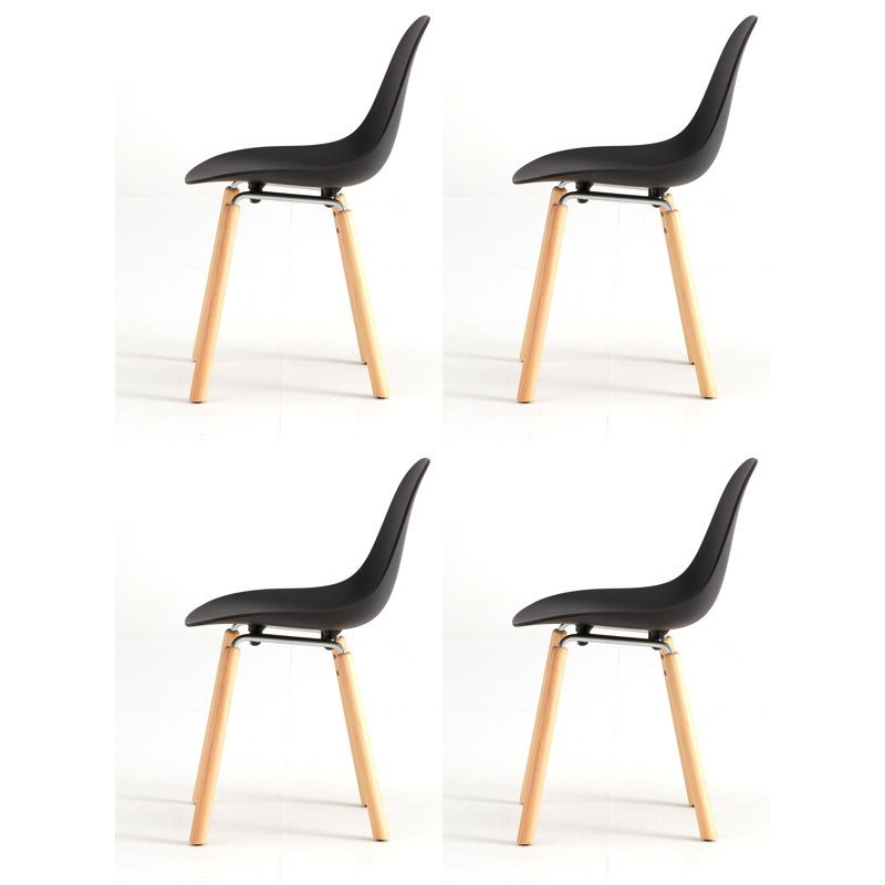 Chaise d'appoint Ta - Base Yi - Noir, Noir / chrome