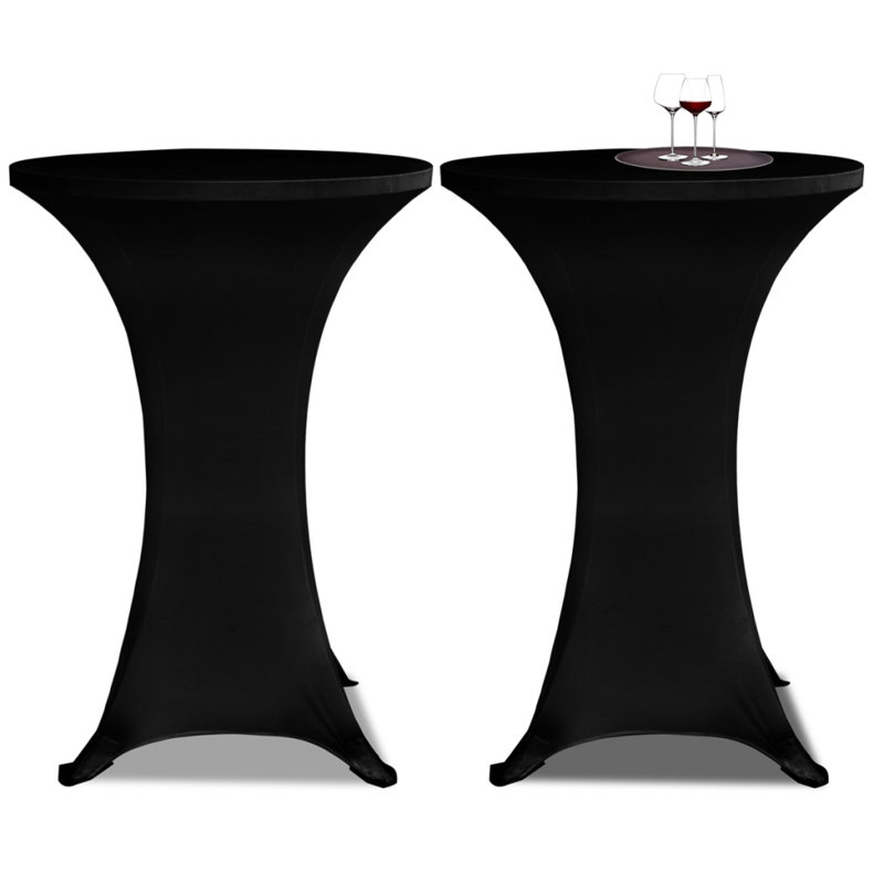 Table Cloth Set, 60cm diameter, Black